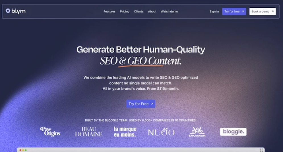Discover the Power of Blym - The Ultimate AI-Driven SEO & Content Optimization Tool